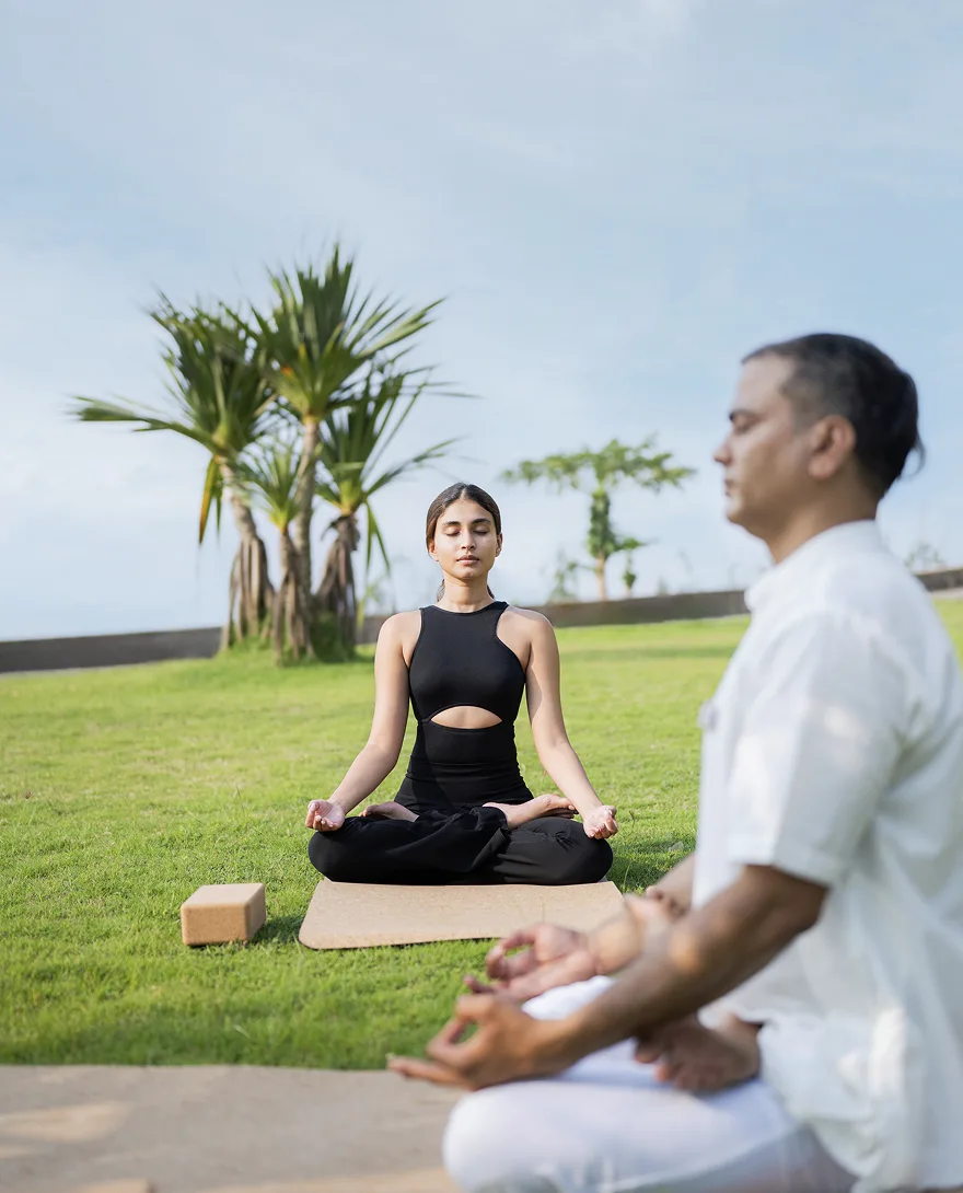 Resort buildings with infinity pool